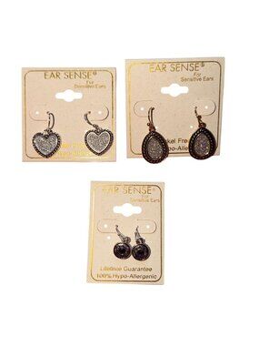 Ear Sense Nickel Free 100% Hypo-Allergenic Earring Lot-New
